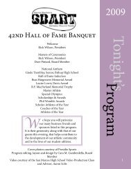 Download the 2009 Hall of Fame Banquet Program in PDF format