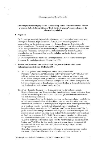 chemie - Het Hogeronderwijsregister