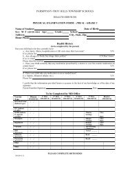 Elementary Physical Examination Form - the Parsippany-Troy Hills ...