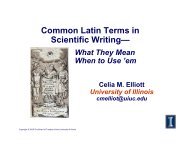 Common Latin Terms in Scientific Writing—