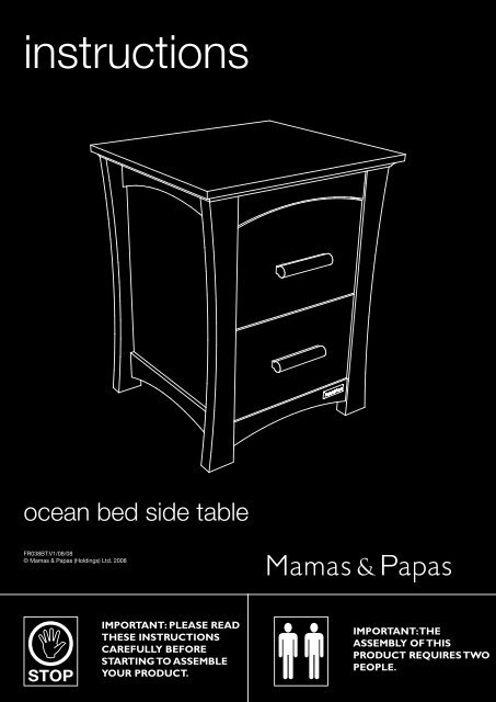 mamas and papas bedside table