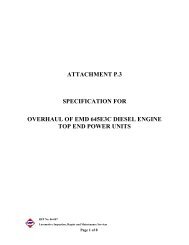 ATTACHMENT P.3 SPECIFICATION FOR OVERHAUL OF EMD ...