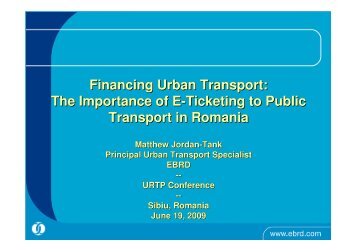 The Importance of E-Ticketing to Public Transport in Romania - URTP
