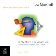 HR Metrics and Analytics: - Center for Effective Organizations ...