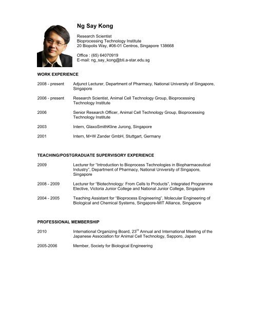 Dr Ng Say Kong Nusage National University Of Singapore