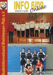 Turnier 2009 - Badmintonverband Rheinhessen-Pfalz e.v.