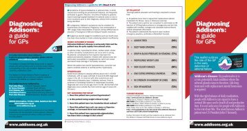 Diagnosing Addison's - Addison's Disease Self Help Group