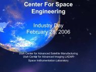 CSE Overview - Center for Space Engineering - Utah State University