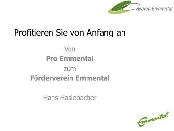 Förderverein Emmental - Region Emmental