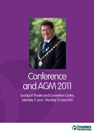 AGM & Conference Report 2011 - Foresters Friendly Society