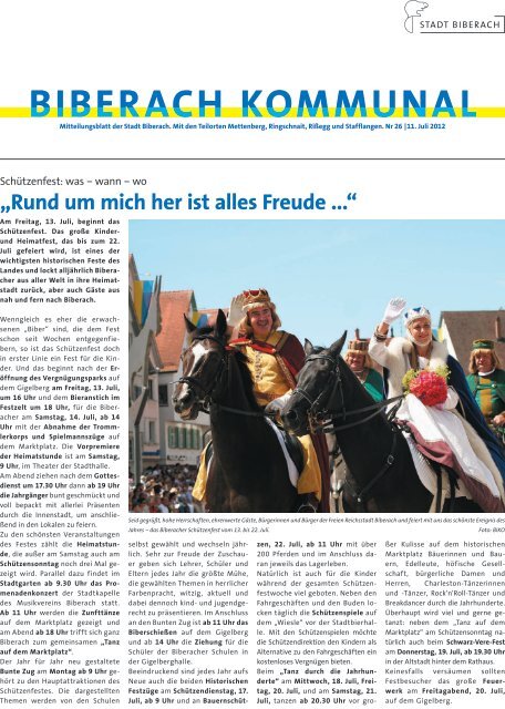 Biberach Kommunal 26/12 - Stadt Biberach an der Riss