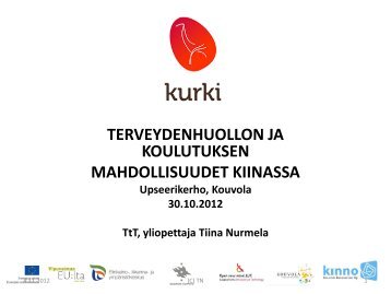Tiina Nurmela, Turun ammattikorkeakoulu (KURKI-Diploman ...