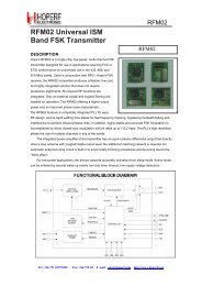 to view RFM02 datasheet - HOPE Microelectronics