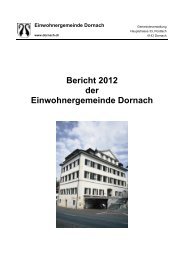 Bericht 2012 der Einwohnergemeinde Dornach