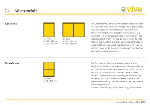 Preisliste Nr. 6