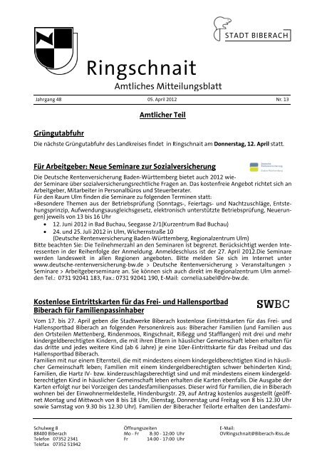 MTB Ringschnait 13/12 - Stadt Biberach an der Riss