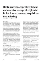 Bestuurdersaansprakelijkheid en bancaire ... - NautaDutilh