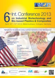 6on Industrial Biotechnology and Bio-based Plastics & Composites