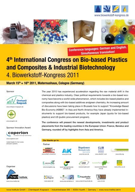 4th International Congress on Bio-based Plastics and Composites ...
