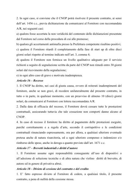 Schema di contratto in formato .pdf - Ordine Nazionale Psicologi