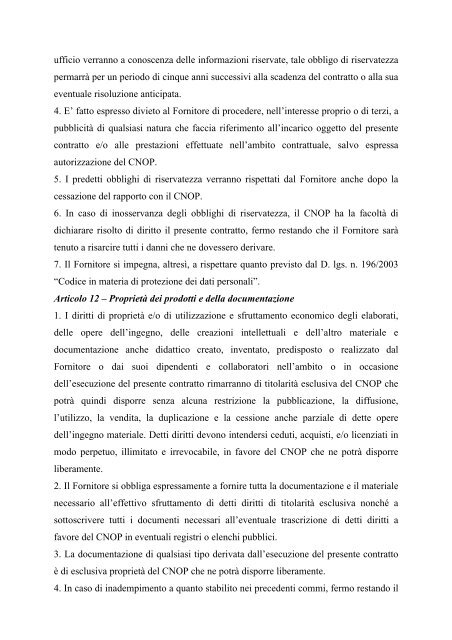 Schema di contratto in formato .pdf - Ordine Nazionale Psicologi