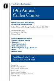 The Cullen Eye Institute - CME Activities