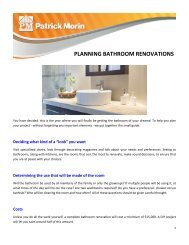 PLANNING BATHROOM RENOVATIONS - Patrick Morin