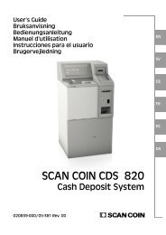 SCAN COIN CDP 4 SCAN COIN CDS 820
