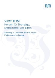 Zum Konzert Programm von Vivat TUM - Alumni - TUM