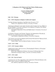 Colloquium on The Medieval and Early Modern ... - Calendario