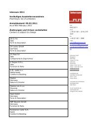interzum 2011 Vorläufiges Ausstellerverzeichnis ... - allfairs.ru