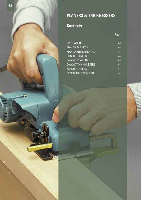 Planers Thicknessers Contents Gibb Tools