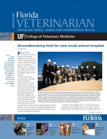 Florida Veterinarian, Winter 2009 (PDF) - University of Florida ...