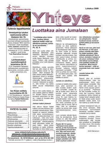 Luottakaa aina Jumalaan - Helluntaiseurakunta Mikkeli