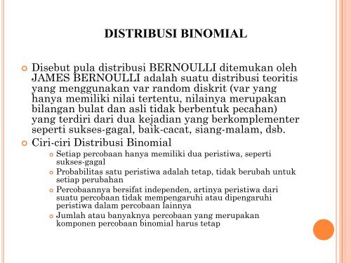 DISTRIBUSI BINOMIAL