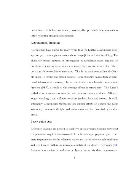 OPTIMAL BEAM FORMING FOR LASER BEAM PROPAGATION ...