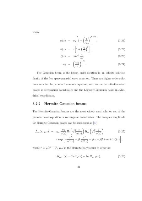 OPTIMAL BEAM FORMING FOR LASER BEAM PROPAGATION ...