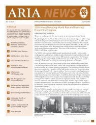 ARIA News - American Risk and Insurance Association