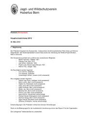 Protokoll der HV 2012 - Hubertus Bern