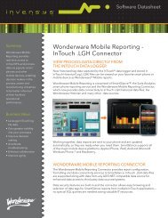Wonderware Mobile Reporting - InTouch .LGH Connector