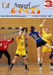 Unsere GÃ¤ste: HSG Blomberg-Lippe II 16.10.2011 ... - HC Leipzig