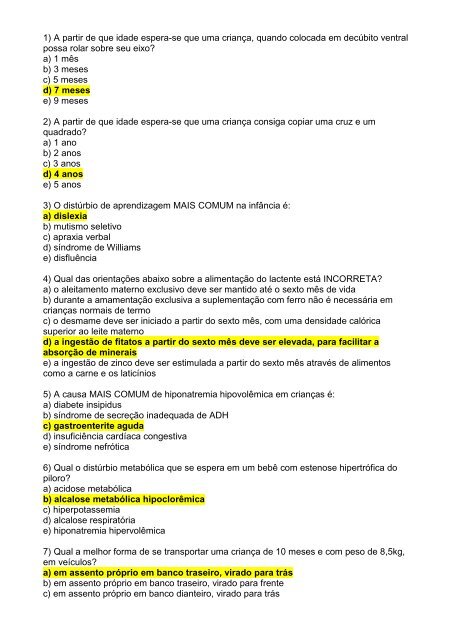 Prova Geral 2 Associa o M dica Do Paran 