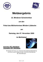 Meldeergebnis 22. Mindener-Schwimmfest 07.11.2009 - MTV 1860 ...