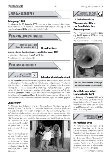 Gomaringen 26.09.09.pdf - RegioMedia Verlag