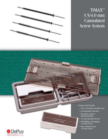 3.5 / 4.0 mm Cannulated Screw System Brochure - Biomet