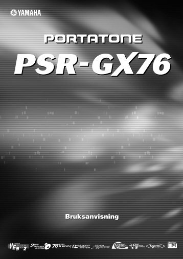 PSR-GX76 Svensk bruksanvisning - Yamaha
