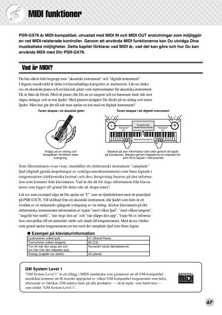 PSR-GX76 Svensk bruksanvisning - Yamaha