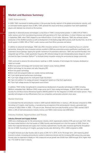 2009 Business Overview - TSMC