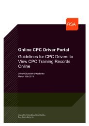 Guidelines for using the My CPC Driver Portal - Road Safety Authority