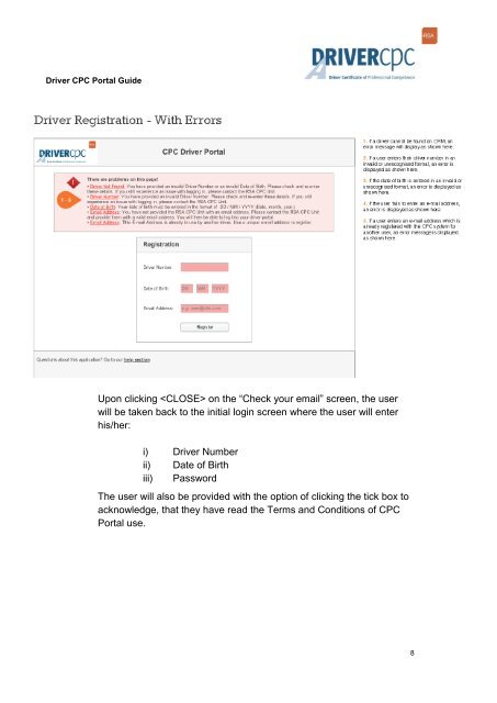 Guidelines for using the My CPC Driver Portal - Road Safety Authority